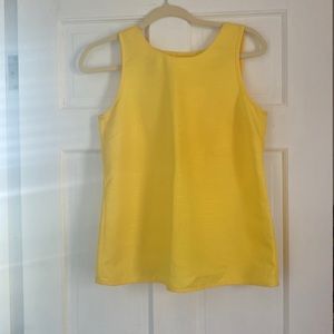 jcrew crew yellow tank top with tulip back size 4